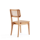 Manhattan Comfort - Lot de 2 chaises de salle à manger Giverny 18,11 po style industriel chic - Nature-Dossier carré unique en rotin