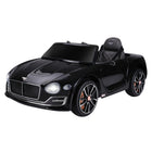 Aosom - voiture électrique radiocommandée 12v bentley licenciée pour enfants, jouet à conduire pour tout-petits cadeau - noir-Apparence réaliste, klaxon, musique, phares lumineux, design profilé et 2 portes de voiture ouvrables 