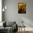 Evgeni Malkin and Sidney Crosby Pittsburgh Penguins Walking in Dressing Room Hallway sur toil - Toile encadree - 22" x 31"-Prêt à accrocher - livré entièrement assemblé