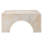 Modway - Valen Intérieur - Terrasse extérieure Béton voûté Table basse - Honey Onyx-7