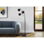 Monarch Specialties - 9648 71"H Lampadaire - Métal Noir/Contemporain-L'abat-jour inclinable et réglable permet de diriger la lumière exactement là où elle est nécessaire, créant l'ambiance parfaite tout en conservant un look moderne et raffiné