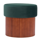 Zuo - Boto Pouf de rangement - Vert-Garantie limitée de 3 ans