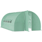 Outsunny - serre tunnel de jardin robuste 20 pi x 10 pi x 6,6 pi avec bâche PE, vert-Grande serre tunnel accessible à pied, idéale pour cultiver efficacement et rapidement des plantes, des fleurs et des paysages en toute saison  
