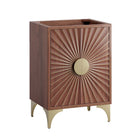 Modway - Daylight 24" Armoire à coiffeuse de salle de bain - Noyer-Armoire de toilette moderne pour salle de bain