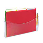 Azar Displays – Pochette murale pour dossiers, transparent, 2/paquet (250000)-Parfaite pour les portes et les murs, à la maison comme au bureau