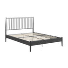 Modway - Adair Fuseau Métal Lit plateforme Queen, Charbon de bois-Cadre de lit plate-forme queenne