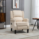 HOMCOM - Fauteuil de massage inclinable avec repose-pieds - beige-Position droite ou inclinée à 150°, avec le repose-pieds relevé en poussant manuellement le dossier avec le poids du corps 
