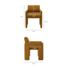 Modway - Daven Tissu Chaise de salle à manger rembourrée in Cuivre-Tissu d’ameublement