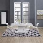 Modway - Lida Treillis marocain Tapis de comédie 8 pi l x 10 pi L - Charbon de bois et noir-Tissage serré à poil bas