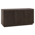 Hudson&Canal - Meuble TV rectangulaire cannelé Hanson pour téléviseurs jusqu'à 55 pouces, couleur aulne brun-Un design transitionnel moderne pour votre bureau à domicile, votre chambre ou votre espace de vie