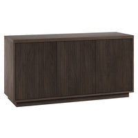 Hudson&Canal - Meuble TV rectangulaire cannelé Hanson pour téléviseurs jusqu'à 55 pouces, couleur aulne brun-Un design transitionnel moderne pour votre bureau à domicile, votre chambre ou votre espace de vie