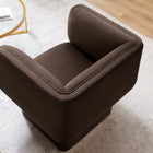 Modway - Tate Performance Velvet Chaise d’accent - Marron chocolat-Couture détaillée
