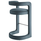 Modway - Winslow Performance Velvet Tabouret de bar - Cadet Blue-Entièrement assemblé