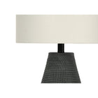 Monarch Specialties - Luminaire - 24 po H Lampe De Table - Résine Noire - Abat-Jour Ivoire / Crème - Contemporain-Un assemblage mineur est nécessaire avec des instructions illustrées incluses . fabriqué avec des matériaux durables et soutenu par une garantie limitée de 2 ans contre les défauts du fabricant pour votre satisfaction