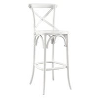 Modway - Gear Tabouret de bar - Blanc-Tabouret de bar de ferme moderne