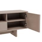 Manhattan Comfort - Meuble TV moderne Ella 59,1 po - Mocha-Des pieds de luge rectangulaires épais de 6,9 po offrent stabilité et une touche moderne et unique à une base de luge classique