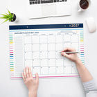 AT-A-GLANCE – Sous–main Emily Ley 2027 – 17 po x 22 po – rayures joyeuses – bilingue-Bilingue