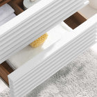 Modway - Render Support mural de 24" Armoire de toilette de salle de bain (lavabo non inclus) - Noyer blanc-MDF et panneau de particules