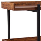 Flash Furniture – Étagère de rangement de 18 po, série Hercules, rustique (JN2542B3)-Cadre avec finition en poudre noire