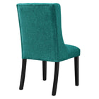 Modway - Baronet Bouton touffé Tissu Chaise à manger - Sarcelle-Capacité du poids de la chaise : 500 lb