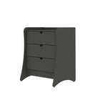 Manhattan Comfort - commode et table de chevet Coney style milieu du siècle moderne - gris - ensemble de 2-Assemblage à domicile requis Tout le matériel inclus