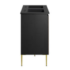 Modway - Alchemist 48" Meuble de salle de bain à double lavabo - Noir noir-MDF Construction