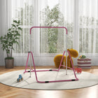 Qaba - Barre de gymnastique horizontale pliable et extensible pour enfants - Rose-Évite d'endommager le sol 