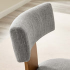 Modway - Nalani Tissu tapis Chaises de salle à manger Ensemble de 2 - Tissage à bruyère Blé brun foncé-Assemblée requise