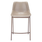 Zuo - Magnus Tabouret de comptoir - Brun/Noyer - Ensemble de 2-Tissu en faux cuir doux et durable