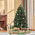 HOMCOM - Arbre de Noël artificiel de 6 pi avec branches réalistes - vert-Il possède 375 branches épaisses et réalistes 
