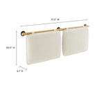 Modway - Anela Fixé au mur Chenille recouverte Tête de lit King Size, Crème naturelle-Sellerie en chenille