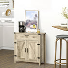 HOMCOM - Buffet 29,9 po L, armoire latérale - brun-Peut être placé dans votre cuisine, salle à manger, salon ou entrée 