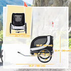 Aosom - Remorque pour chien à vélo, chariot pour animal, wagon de voyage, porte-bagages, blanc-Fenêtres en maille pour une bonne ventilation et une vue sur l'extérieur 
