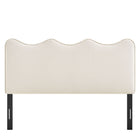 Modway - Athena Velours de performance résistant aux taches Tête de lit King Size, Albâtre-Assemblée requise