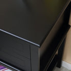 HOMCOM - Table de nuit moderne 15,75 po- noir-Fabriqué en panneau MDF, durable pour une utilisation à long terme 