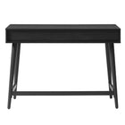 Work Zone - Bureau d’écriture de 48 po Tosca - Espresso-Piètement robuste en métal noir pour plus de durabilité et de stabilité