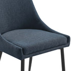 Modway - Viscount Tissu rembourré Chaises de salle à manger Ensemble de 2 - Azur noir-8