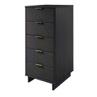 Manhattan Comfort - Granville commode moderne haute et étroite 23,62" - gris foncé-Assemblage à domicile requis Tout le matériel inclus