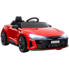 Aosom - voiture électrique pour enfants 12v 3,1 mph avec télécommande - rouge-Audi RS e-tron GT 12V sous licence garantit un design authentique 
