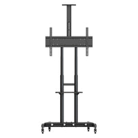 Kanto - Chariot à roulettes pour téléviseurs de 37 à 86 po avec étagères réglables - Noir-Convient à la plupart des téléviseurs de 55 à 86 po pesant jusqu'à 200 lb (90,7 kg)