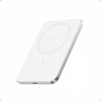 Anker - Batterie Externe Nano Slim sans Fil Qi2 5000 mAh 15 W - Blanc-Format ultra-fin, design super compact.