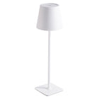 Xtricity - Lampe de table tactile LED portable Lucie - Blanche-Corps de lampe en métal et acrylique pour une durabilité et un style moderne