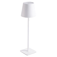 Xtricity - Lampe de table tactile LED portable Lucie - Blanche-Corps de lampe en métal et acrylique pour une durabilité et un style moderne
