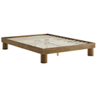 Modway - Runa Bois Lit plateforme Queen, Chêne français-Lit plate-forme de taille queane
