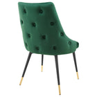 Modway - Adorn Touffe Performance Velvet Fauteuil d’appoint de salle à manger - Vert-Livré entièrement assemblé