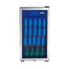 Danby - Centre de boissons autoportant de 3,1 pi³ - Acier inoxydable-Les bases du centre de boissons : 3 étagères réglables, un éclairage LED bleu vif