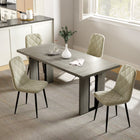 HOMCOM - Grande table à manger 71 po de style industriel pour 8 personnes - finition bois gris-Finition mélaminée résistante aux rayures et facile à nettoyer 