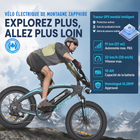 Gyrocopters - Vélo électrique Zapphire pour adolescents - Vitesse 32 km/h - Autonomie (assistance) 91 km - Noir - Lot de 2-Un moteur haute performance d'une puissance de crête de 500 W, associé à une autonomie de 91 km (en mode assistance au pédalage), pour affronter aisément les longs trajets et les sentiers escarpés