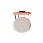Manhattan Comfort - Lot de 2 chaises de salle à manger Jardin 19,09 po style industriel chic, rembourrées, coloris Nature et Avoine-22,83 po L x 23 po l x 31,1 po H