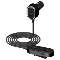 Scosche - Chargeur de voiture Scosche 100W Multi-Port Voyage-Chargeur 12V d'une puissance maximale de 50W et rallonge de siège arrière d'une puissance maximale de 50W Hub